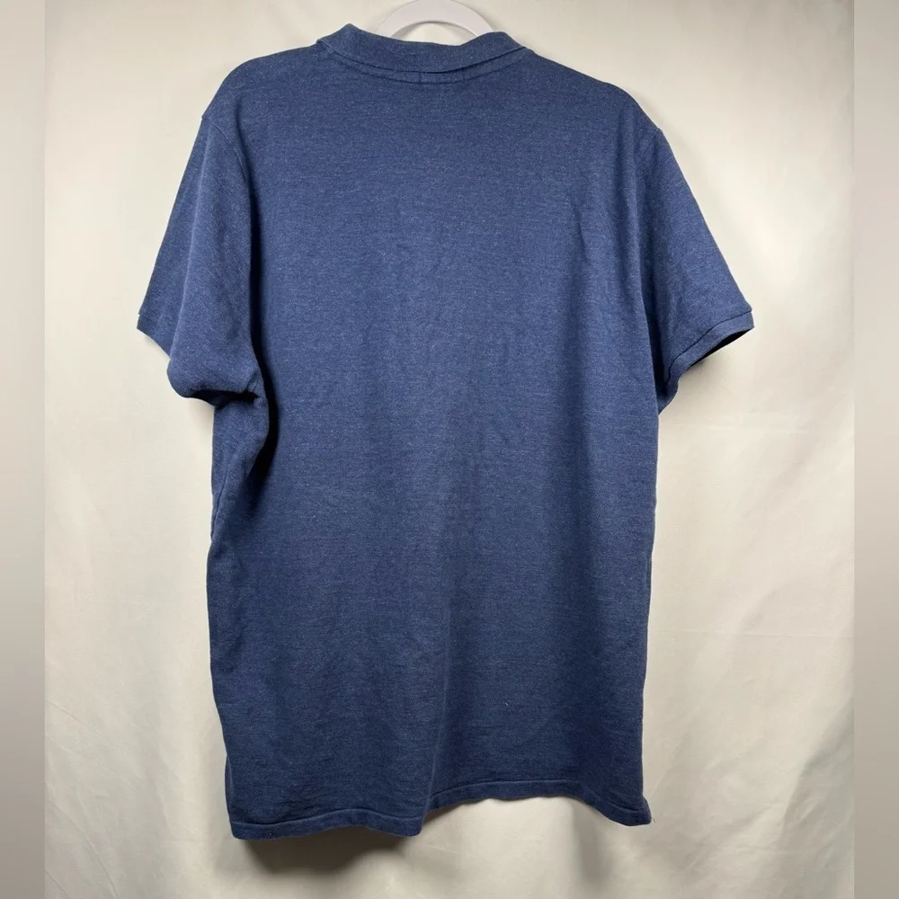Polo by Ralph Lauren Men's Heather Blue Polo Slim Fit Shirt XXL